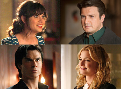 Emily Van Camp, Revenge Ian Somerhalder, The Vampire Diaries Zooey Deschanel, New Girl Nathan Fillion, Castle Emily Van Camp, Revenge Ian Somerhalder, The Vampire Diaries Zooey Deschanel, New Girl Nathan Fillion, Castle